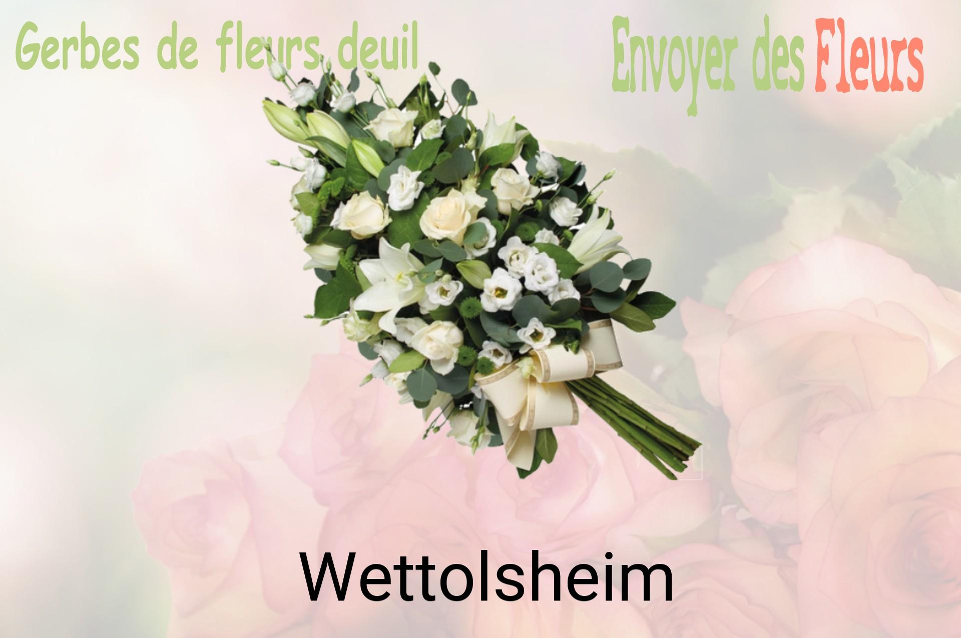 Gerbe de fleurs de deuil livrée à Wettolsheim